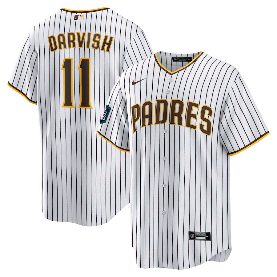 Men San Diego Padres #11 Yu Darvish Nike White 2024 MLB World Tour Seoul Series Home Replica Player Jersey->->MLB Jersey